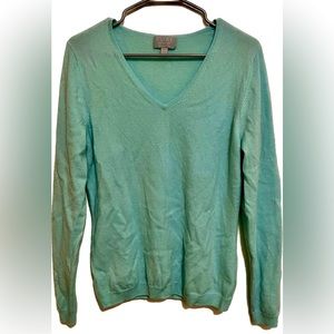 Pure Collection Light Blue Cashmere Sweater